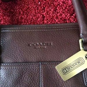 All new coach brown leather bag